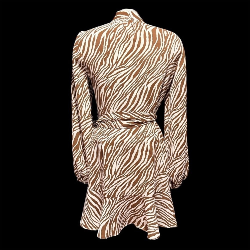 Miami Zebra Pattern Long Sleeve Dress - Picture 2 of 6